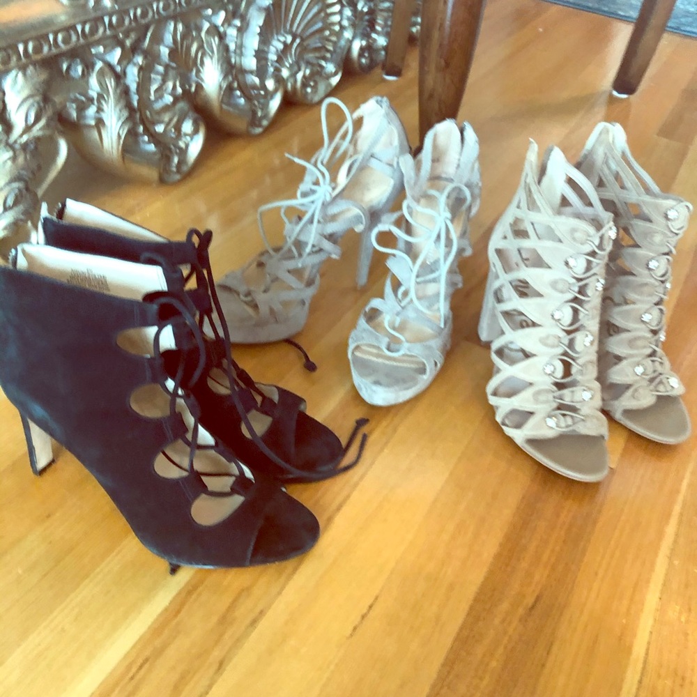 LOT of 3 PAIRS - Heeled Sandals